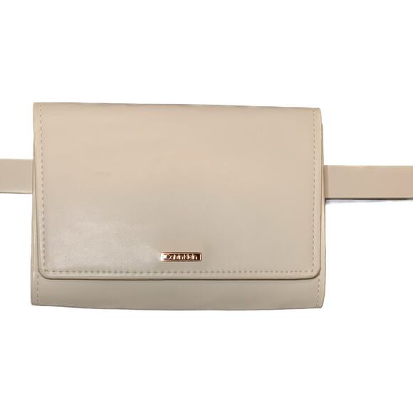 CALVIN KLEIN Belt Bag, Bone or Creamy White Color w/Gold Tone Metals, Small/Med. - Picture 1 of 14